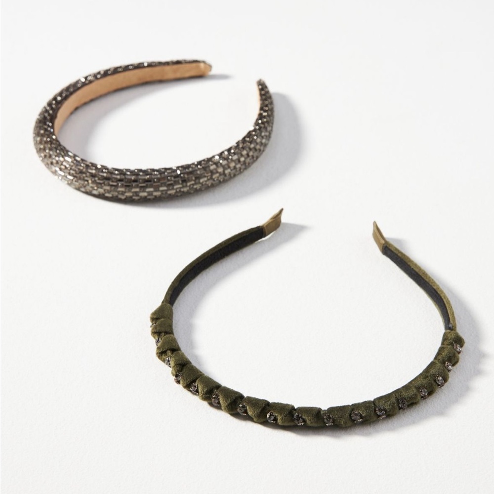 Anthropologie Olive Jewel Headband Set BRAND NEW!